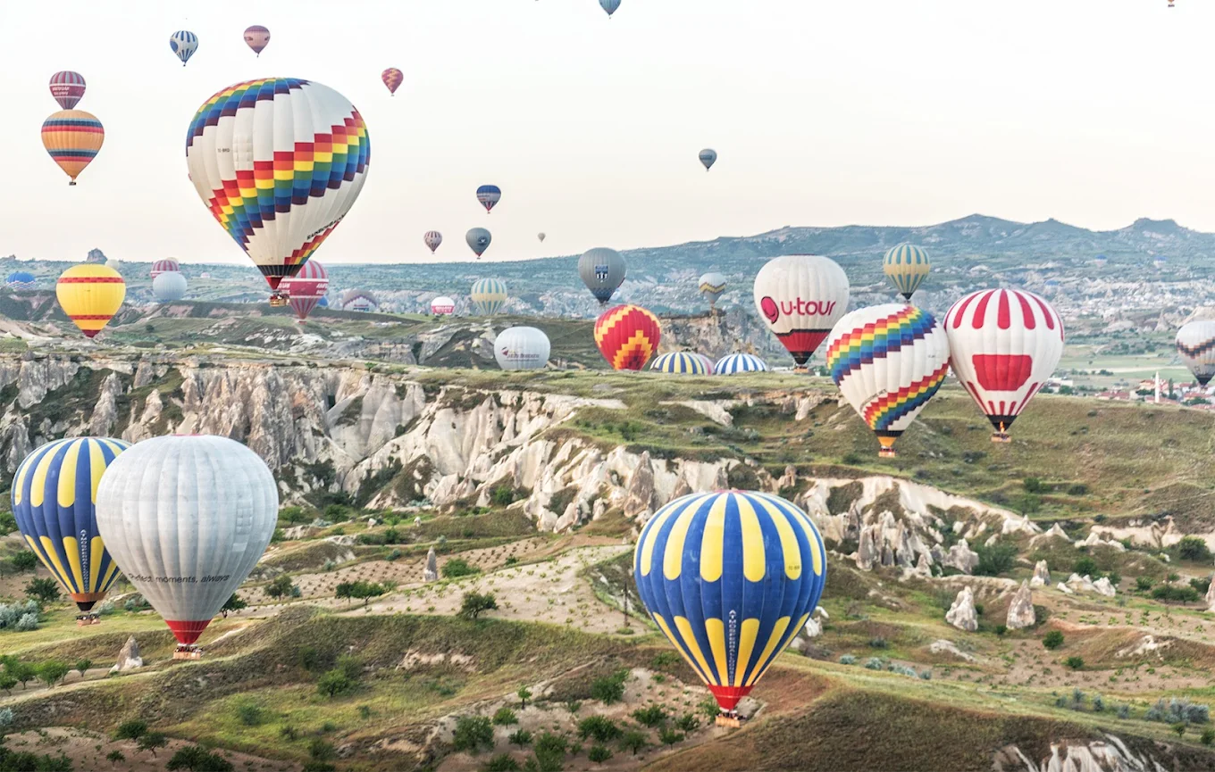 Deluxe hot air balloon tour in Cappadocia sunrise flight over fairy chimneys